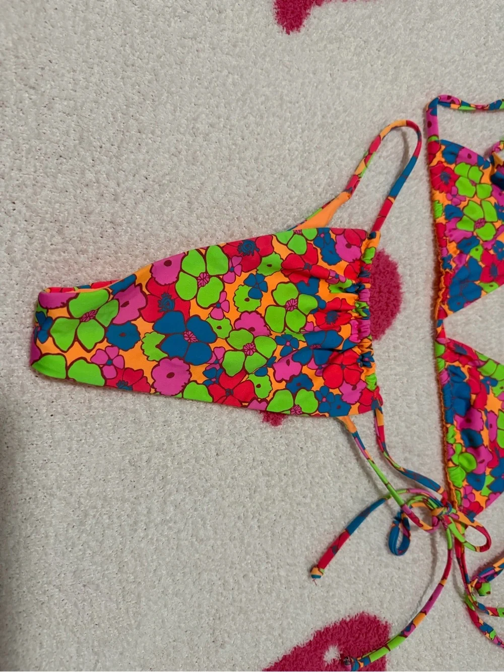 New Frankie’s Floral Tie-String Bikini Set
